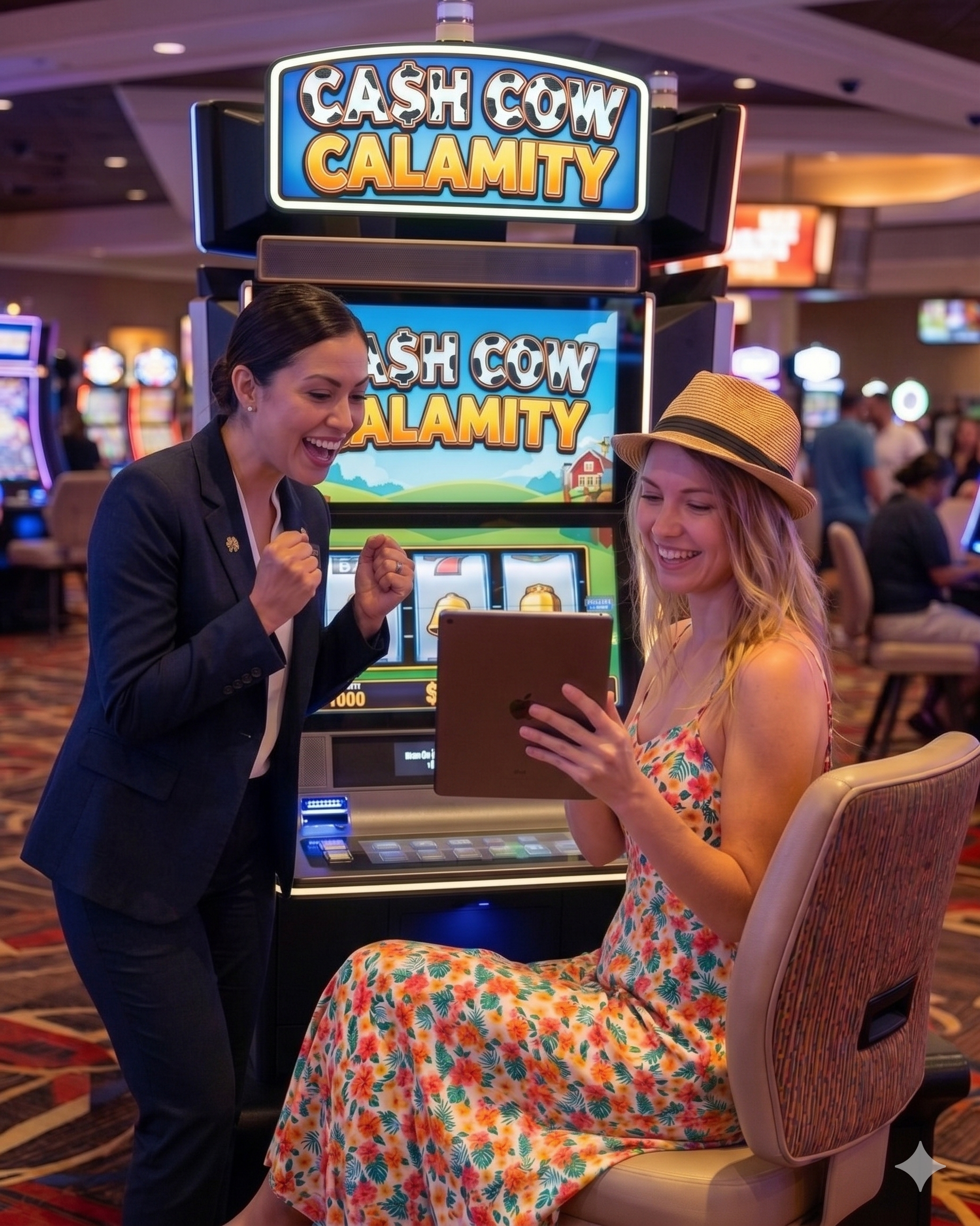Woman playing a Promo on Demand game on a tablet