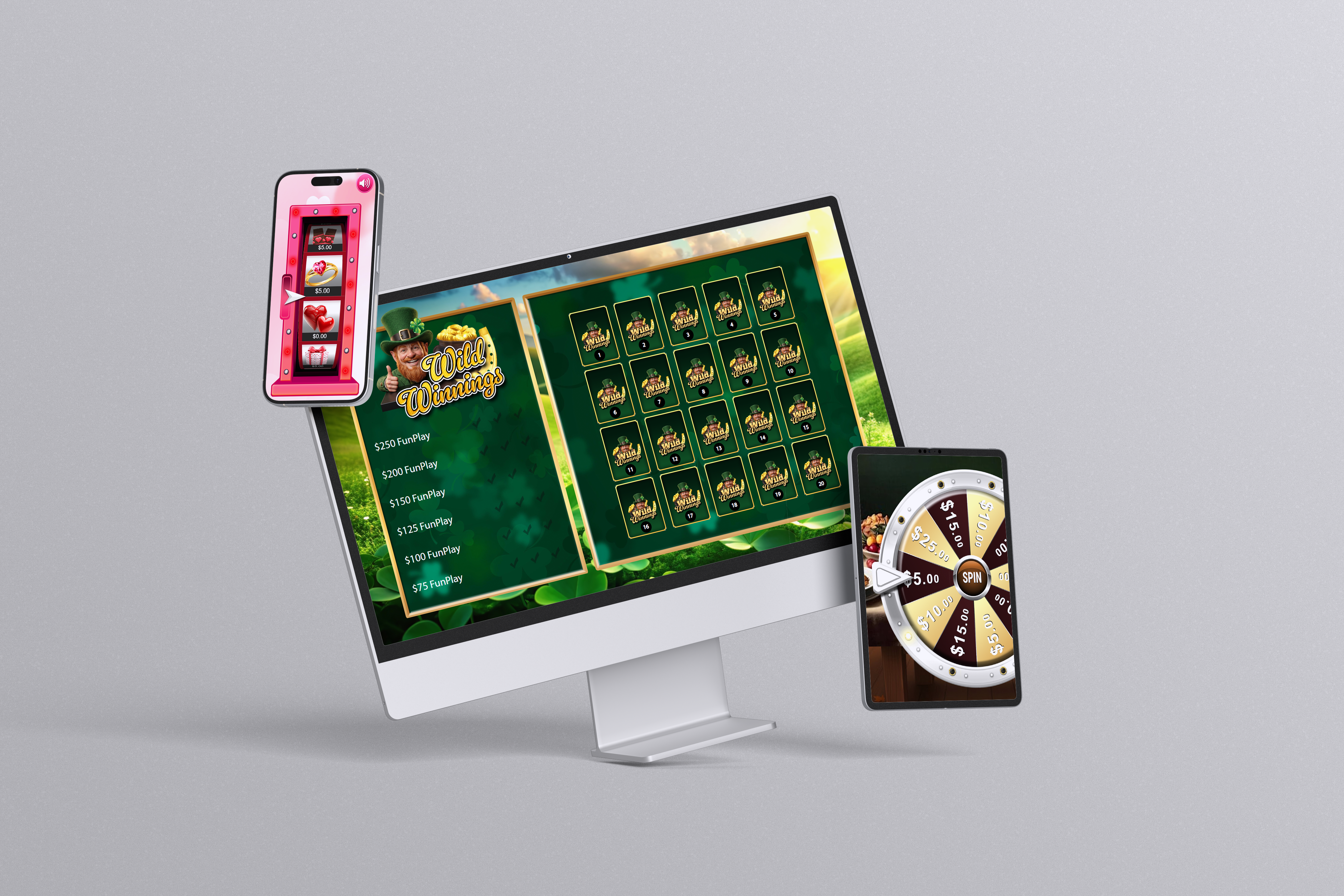 Promo on Demand games played on customer mobile devices